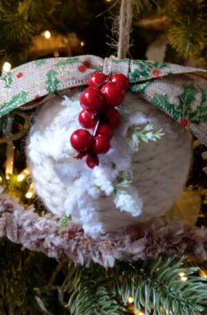 Rustic Crochet Christmas Ornament