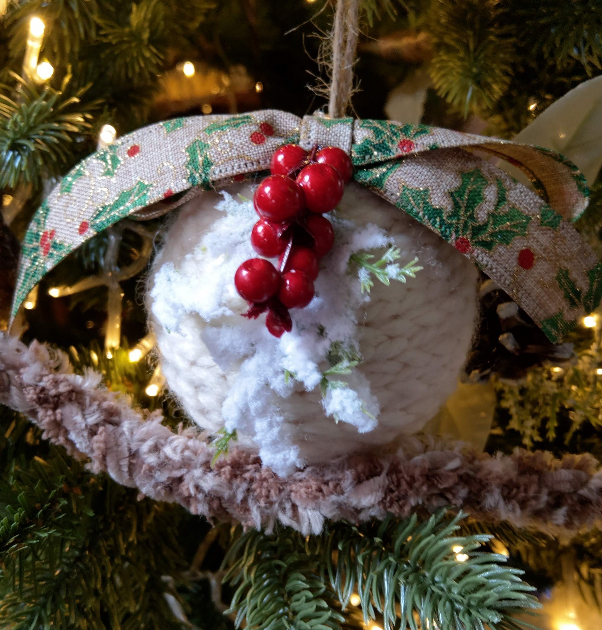 Rustic Crochet Christmas Ornament