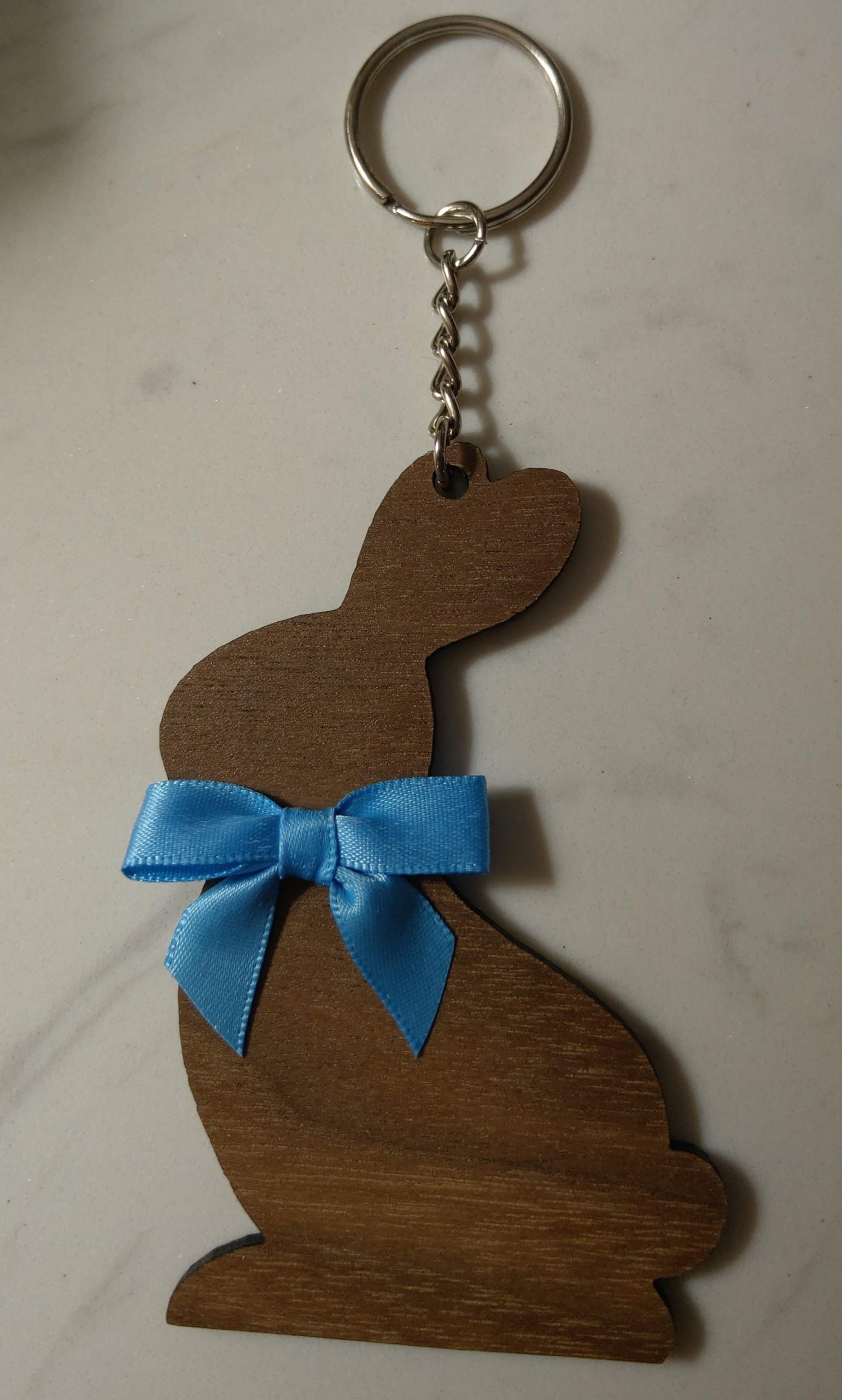 Make Mine Chocolate Bunny Keychain