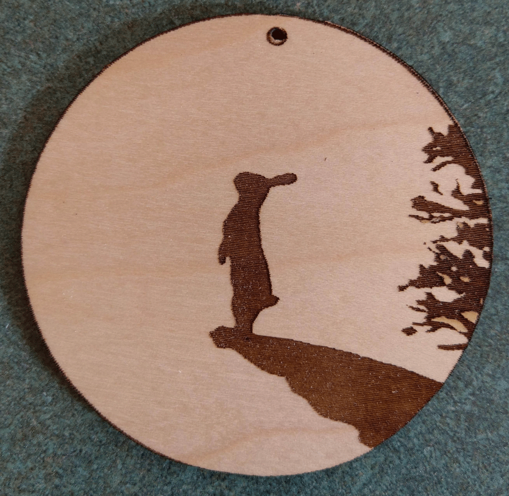 Moon Bunny Ornament